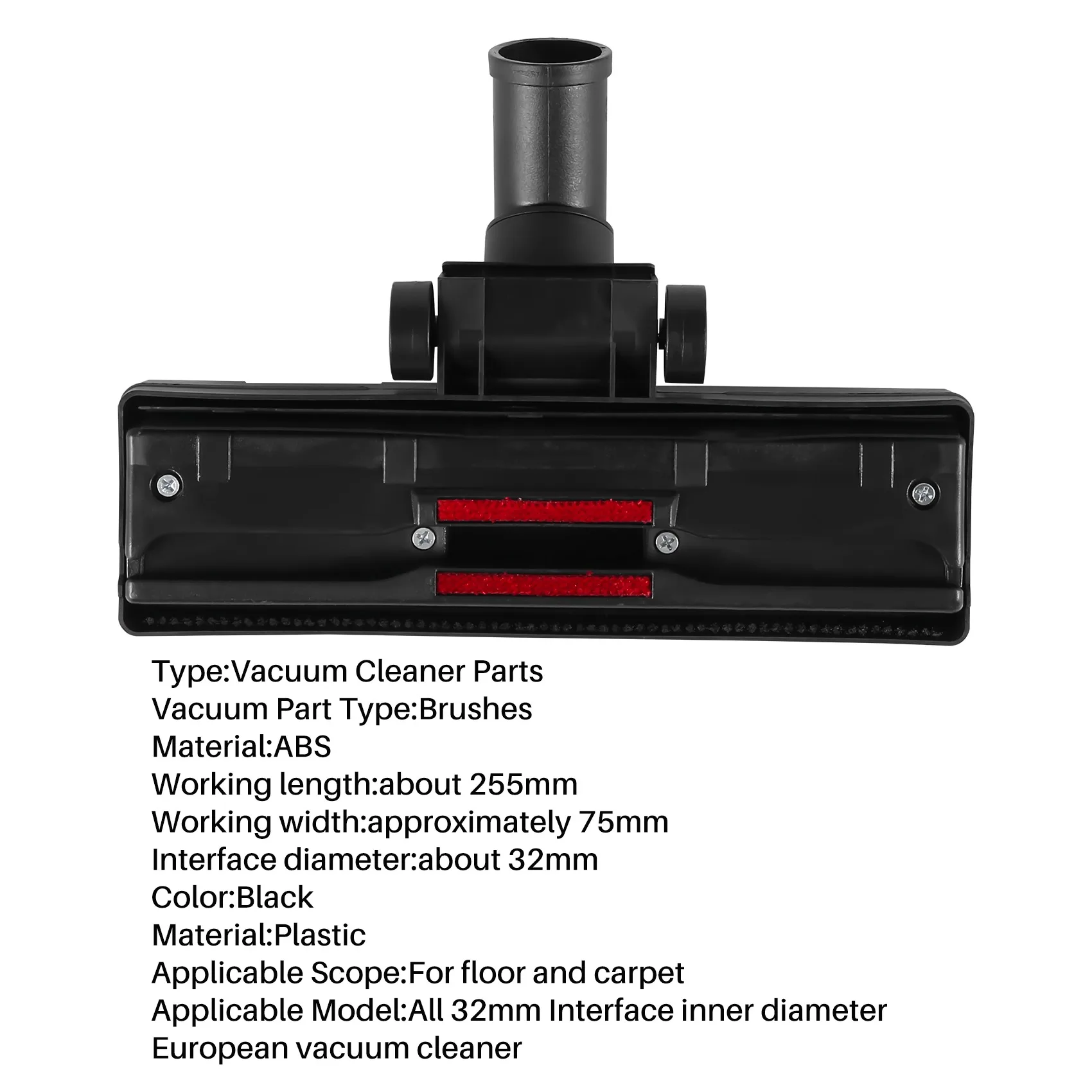 Universele Stofzuiger Accessoires Tapijt Vloer Mondstuk Stofzuiger Hoofd Gereedschap Efficiënte Reiniging 32Mm