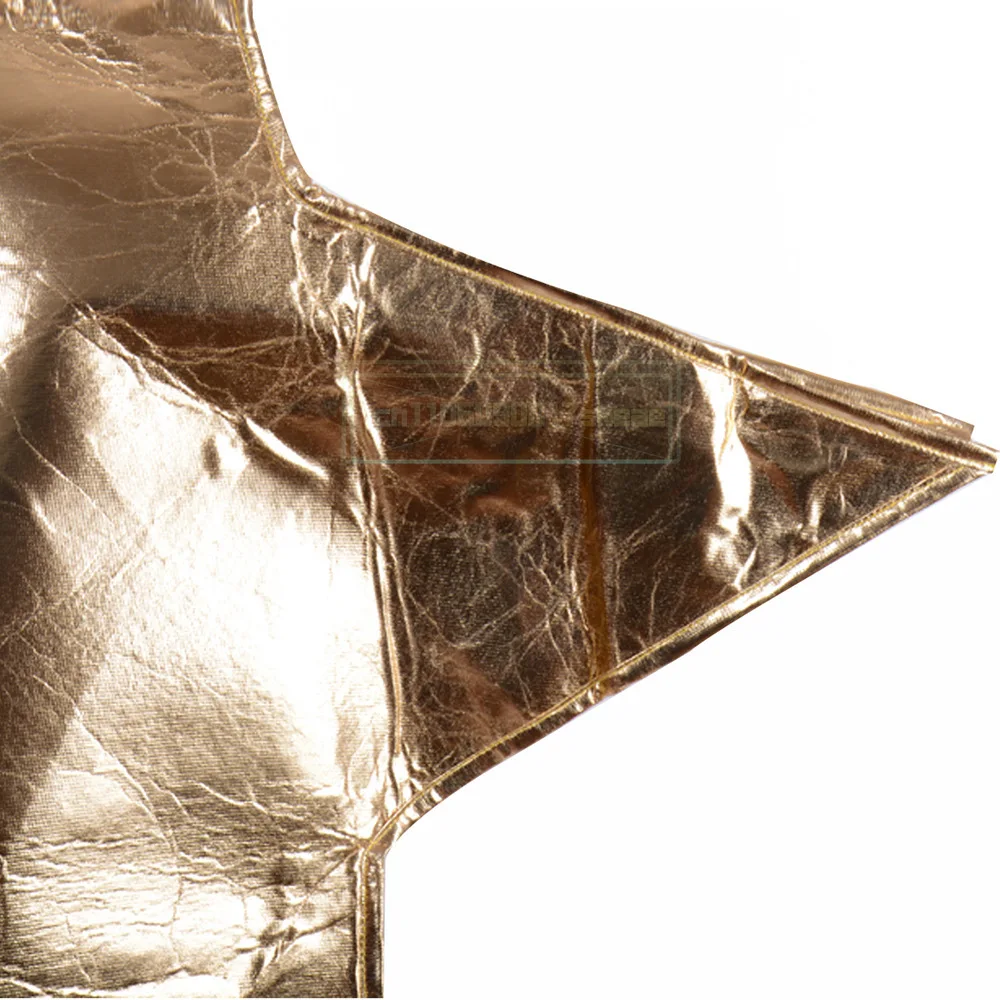 زي النجمة الذهبية للبالغين أو الأطفال، فستان فاخر بنجمة خمس نقاط للأولاد والبنات، زي حفلة عيد الميلاد للأطفال