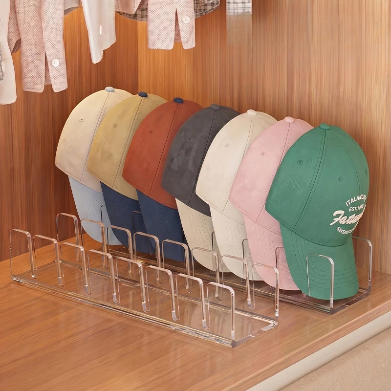 Household Hat Storage Rack For Home Desktop Baseball Cap Baseball Cap Layered Display Stand Tennis Hat Acrylic Hat Holder