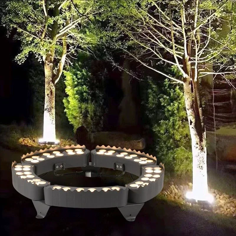 LED IP65 أضواء كاشفة مقاومة للماء أبيض دافئ RGB شجرة أوتوماتيكية تعانق مصباح الحديقة في الهواء الطلق سبايك نوع لإضاءة المناظر الطبيعية
