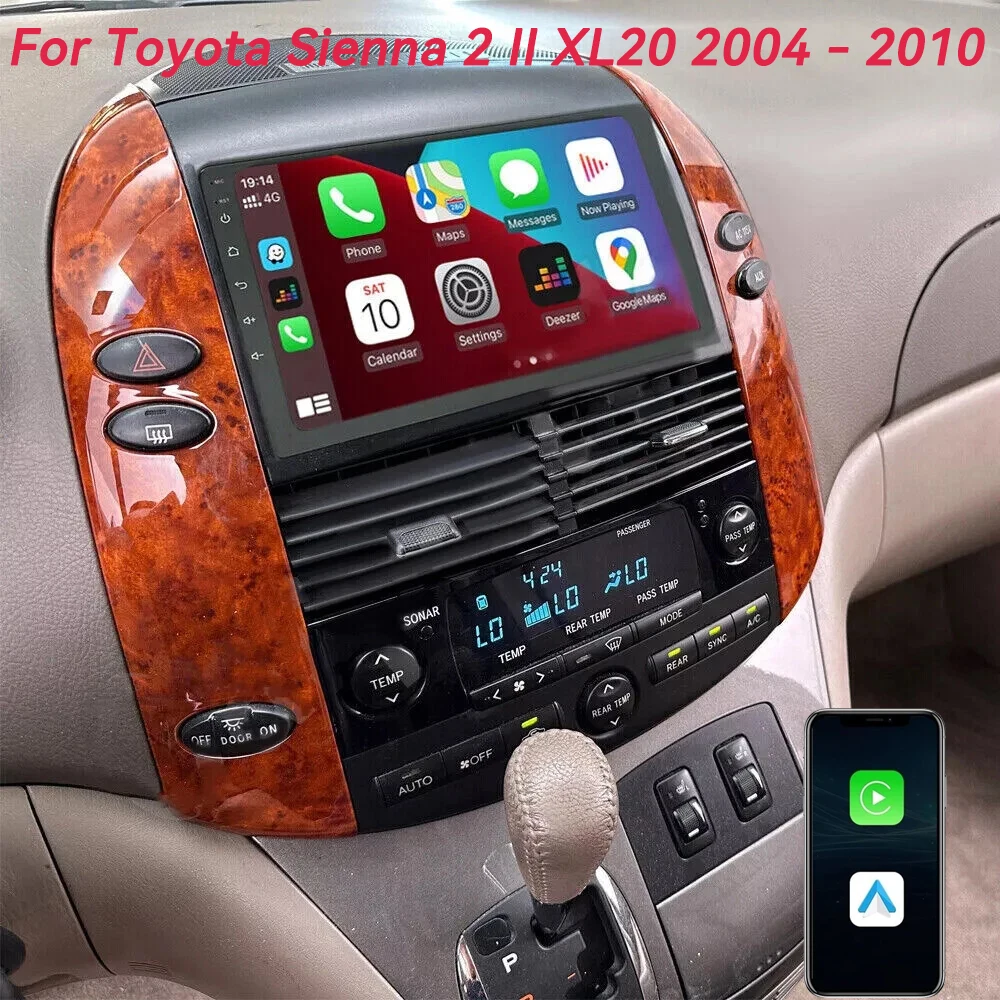 

Android 16 Car Radio For Toyota Sienna 2 II XL20 2004 2005 - 2010 Multimedia Video Player Navigation Stereo GPS Carplay Auto