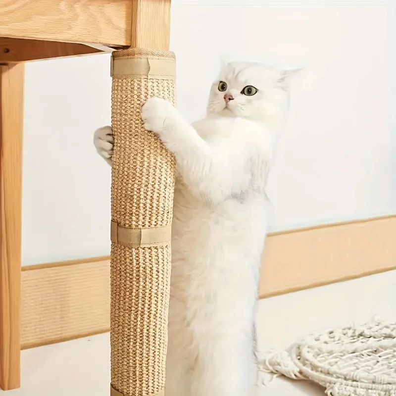 Cat Furniture Protector Design, Flexible Scratching Material with Straps - Anti-Scratch Furniture Guards Cat Claw Care Mat