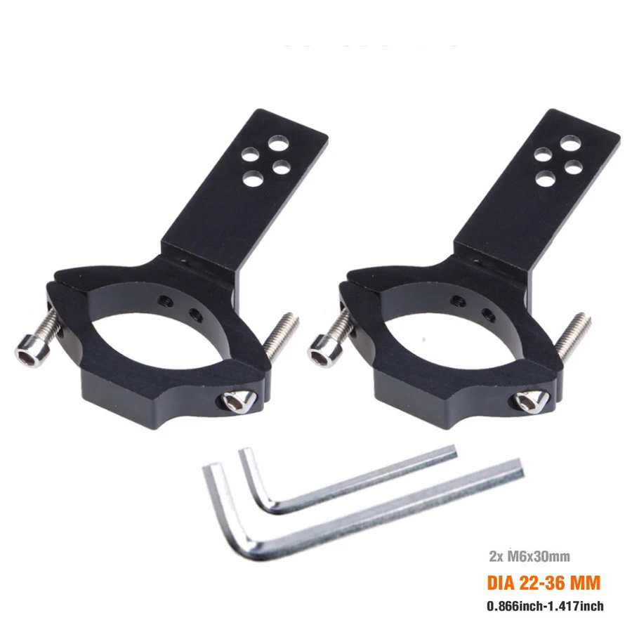 TG11 Motorcycle Headlight Bracket Tube Fork Spotlight Holder Clamp For Between 22mm-36mm Fork Tubes