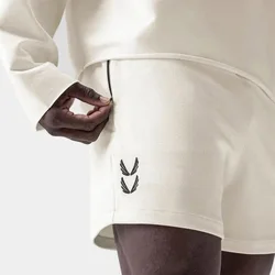 Mens Shorts Embroidered Zipper Pocket Jogging Sports Shorts Breathable Slim Fit Gym Simple Fitness Casual Shorts Men'S Wear 2024