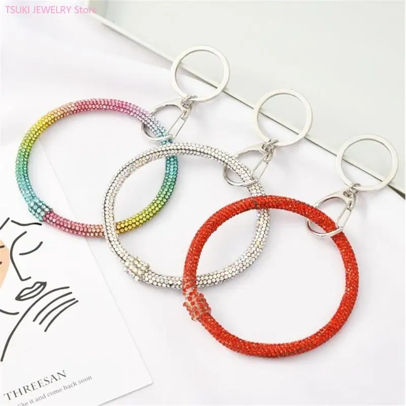 62KE แวววาวกระเป๋าเงินตกแต่งแหวนพวงกุญแจเพชรคริสตัลคีย์กระเป๋ากระเป๋าเป้สะพายหลังจี้วันเกิดของขวัญวันหยุด