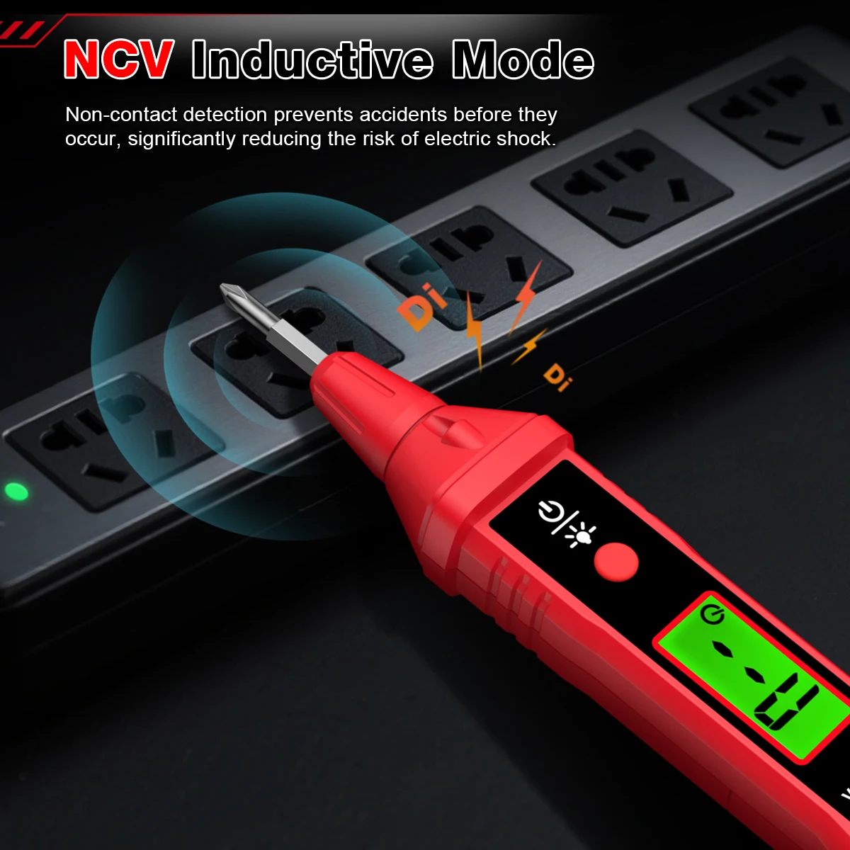 HABOTEST HT91A Berührungsloser AC-Spannungsprüfer Digitaler Spannungsdetektor Elektrischer Teststift Spannungsprüfstift – Detail 9