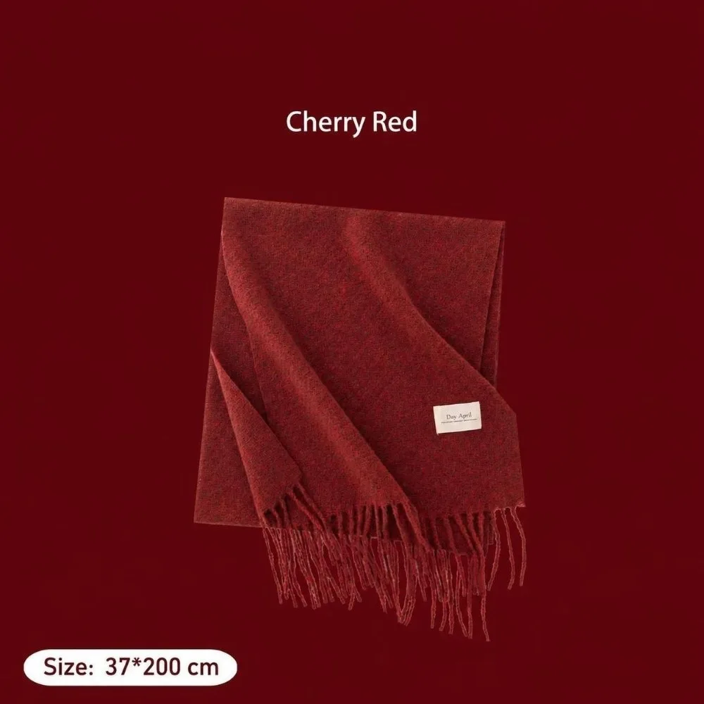 Korean Style Soft Plaid Scarf Lightweight Cozy Faux Cashmere Scarf Warm Neck Warmer Shawl Fall Winter Season