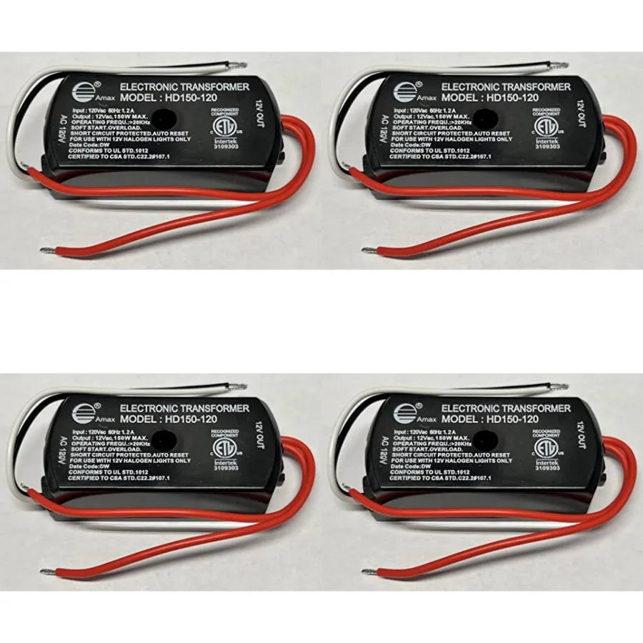 150 Watt - Step Down Transformer - 120 Volt to 12 Volt - For Use with 12V Halogen Lamps - BSET150