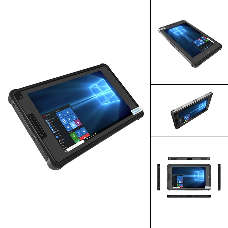 Tablet robusto ultrasottile da 8 pollici Windows 10 Display IPS impermeabile IP65 1920 * 1200 Supporto 4G NFC e codice a barre 2D