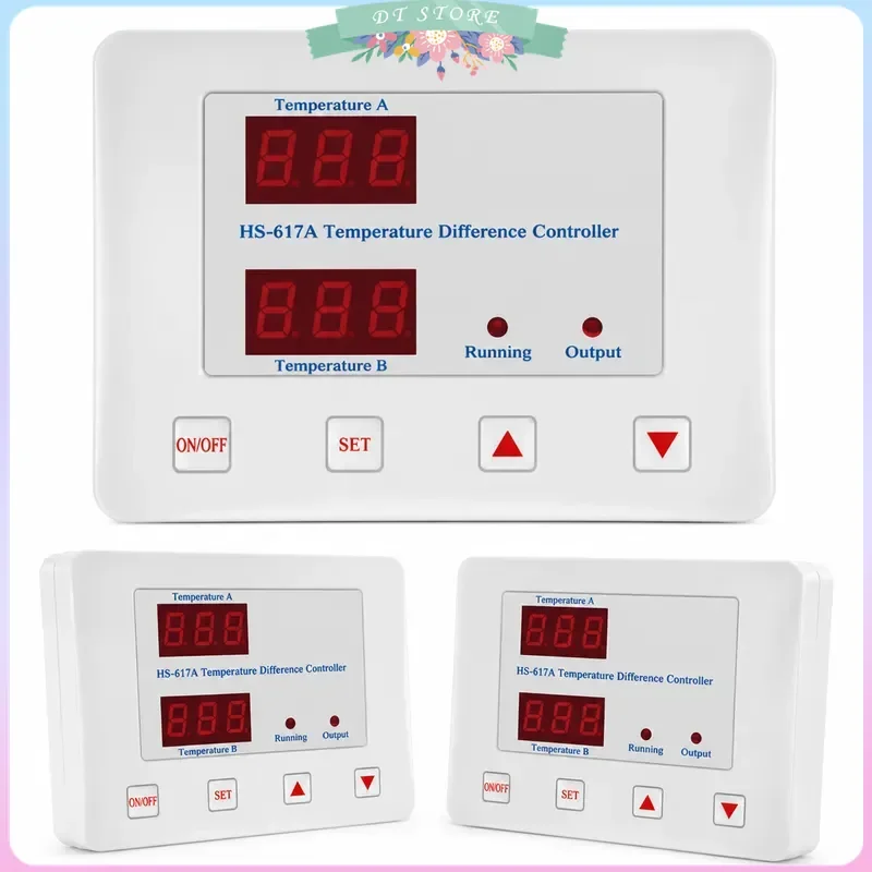Automatic Hot Water Pump Thermostat Thermal Controller 617A Split Solar Temperature Difference Comparison Cycle Control
