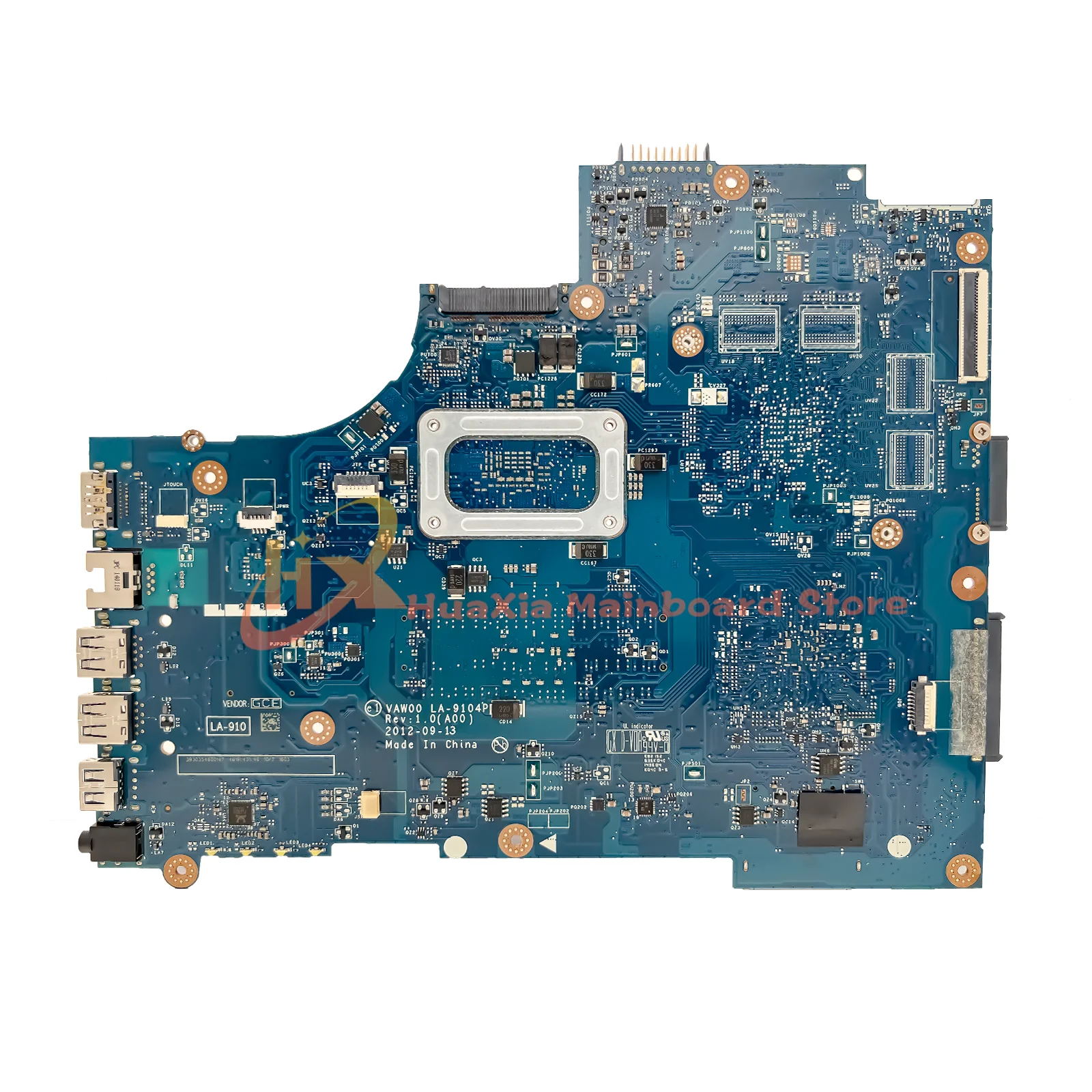 LA-9104P Mainboard For Dell Inspiron 15 3521 5521 Laptop Motherboard 1007U/1017U i3 i5 i7 3th Gen UMA