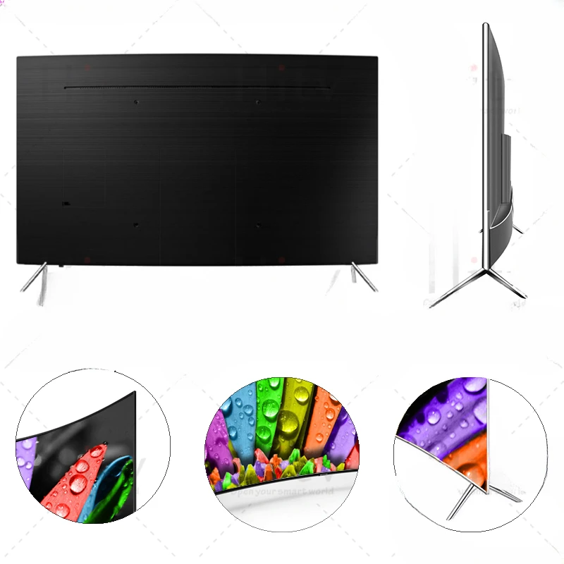 65-calowy zakrzywiony telewizor Smart TV 4K duży ekran Ultra HD telewizor LED Smart TV 65-calowy telewizor