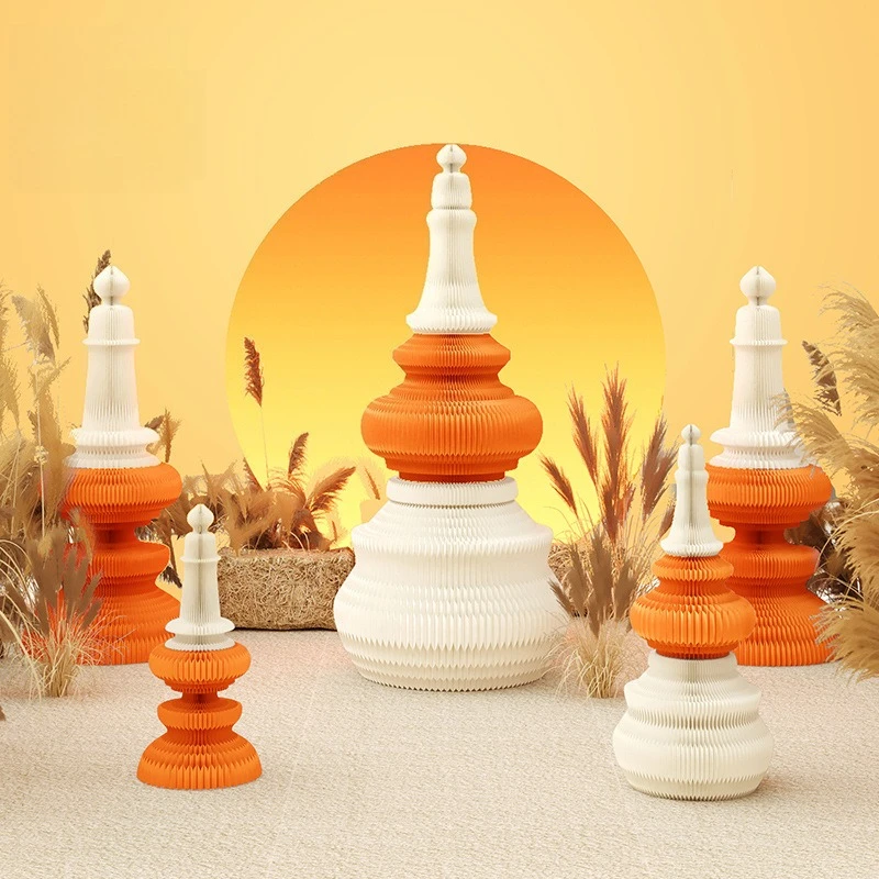 Art decoration exhibitions, wedding stage atmosphere decorations, shopping mall front desk ornaments, mille-feuille tower