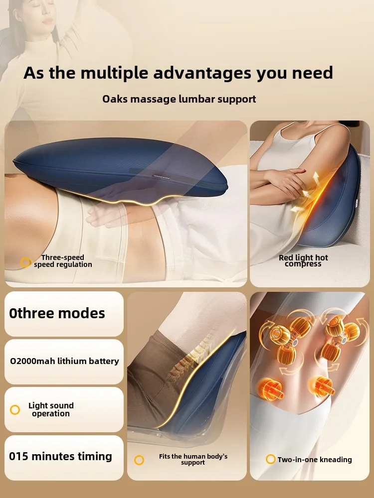 Multifunctional Automatic Kneading Massage Cushion Pillow For Cervical Shoulder Waist Back Household Relax