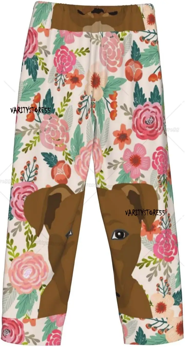 ملابس نوم رجالية من Dog Lovers Florals ملابس نوم فضفاضة وناعمة ومريحة مع جيوب #5