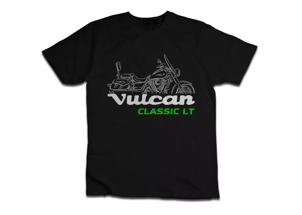 

2024 Men T Shirt Casual Kawasakis VN1700 Vulcan 1700 2009-2025 Motorcycle T-shirt Graphic Summer Short Sleeves 100% Cotton S-3XL