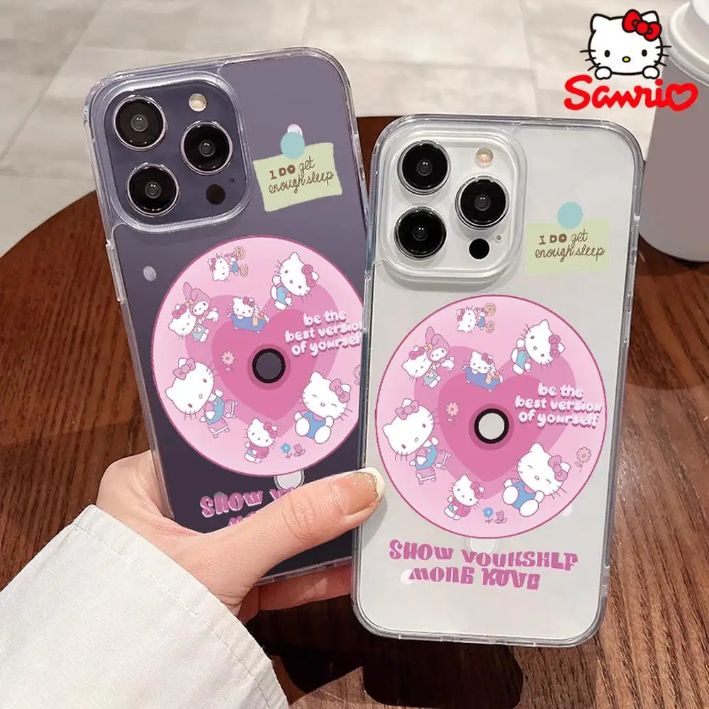 

Hello Kitty Iphone 16 Promax Case Fall Prevention Iphone 16/15/14/13/12/11 Woman Iphone Cases Sanrio Hellokitty Pink Accessory