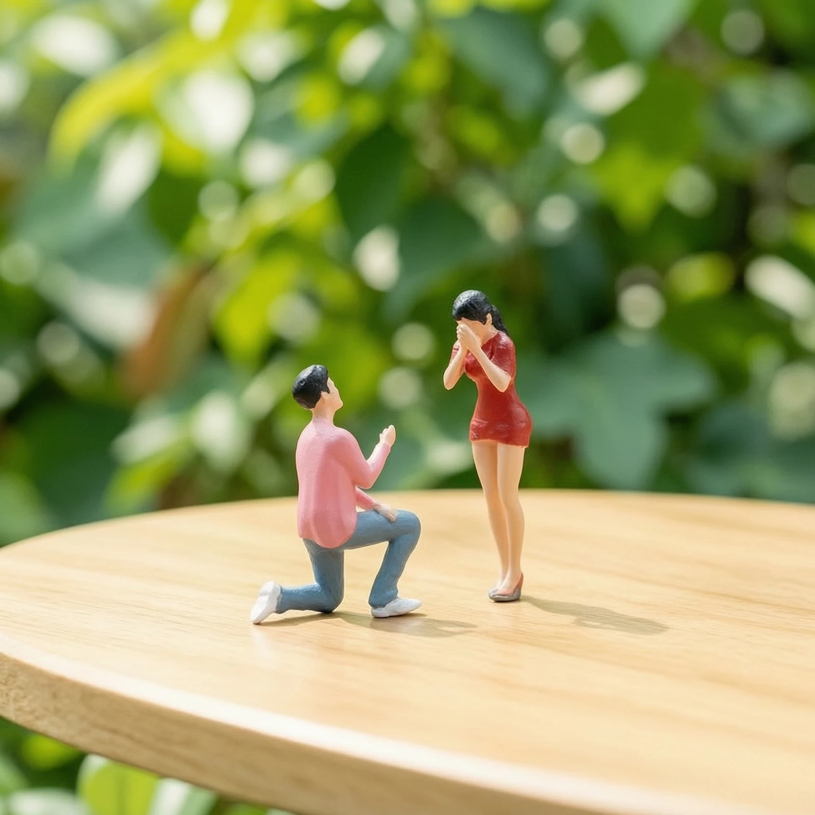 Miniature Figure Pair Compact Display Doll Standing Character Versatile Scale Model Long-Lasting for Modelers, Dioramas