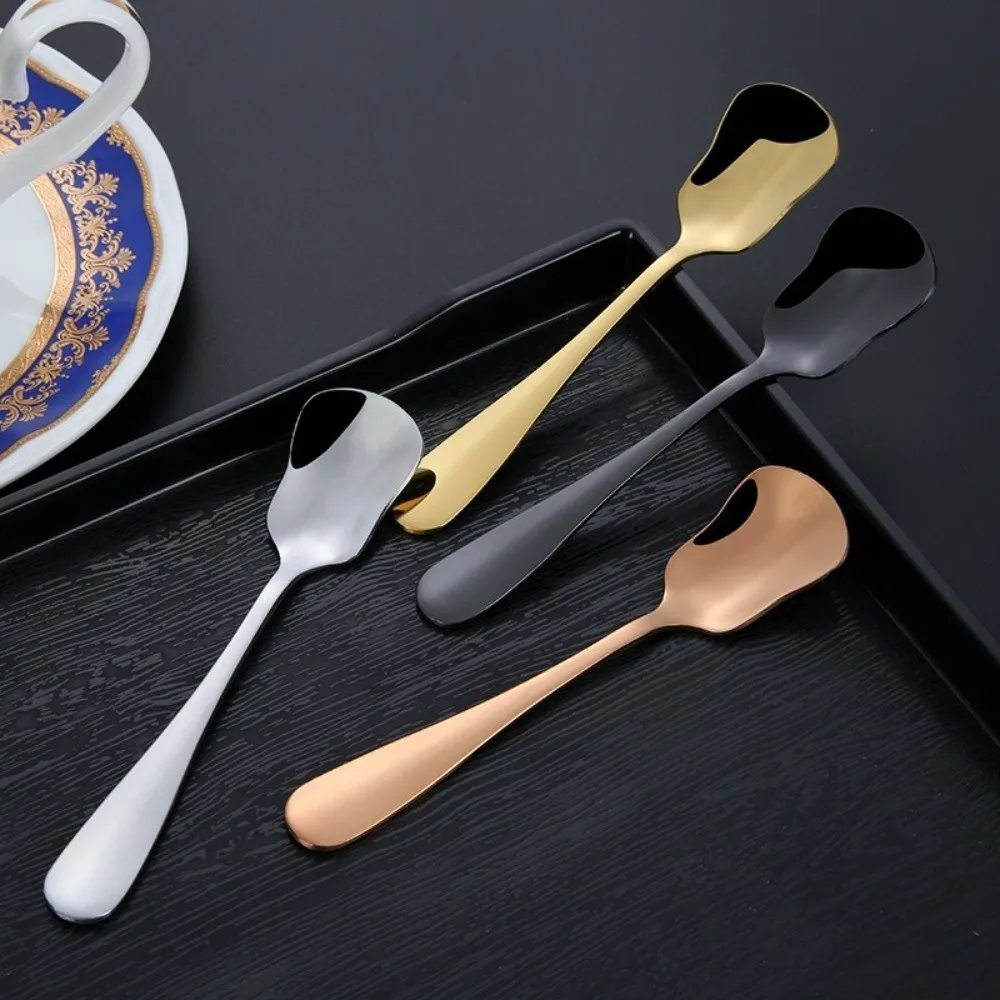 High Quality Portable Dessert Spoon Stainless Steel Short Handle Stirring Spoon Gourd Spoon