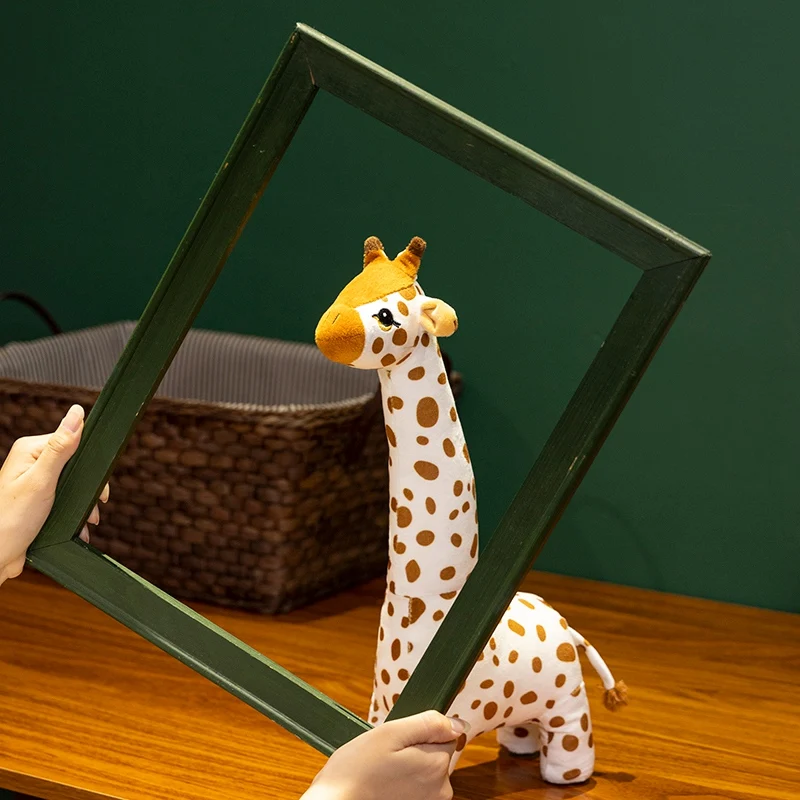 

Большой размер, имитация стоящего жирафа, плюшевая игрушка, подушка, мягкая мягкая кукла с оленем, игрушка для сна, детский подарок на день рождения