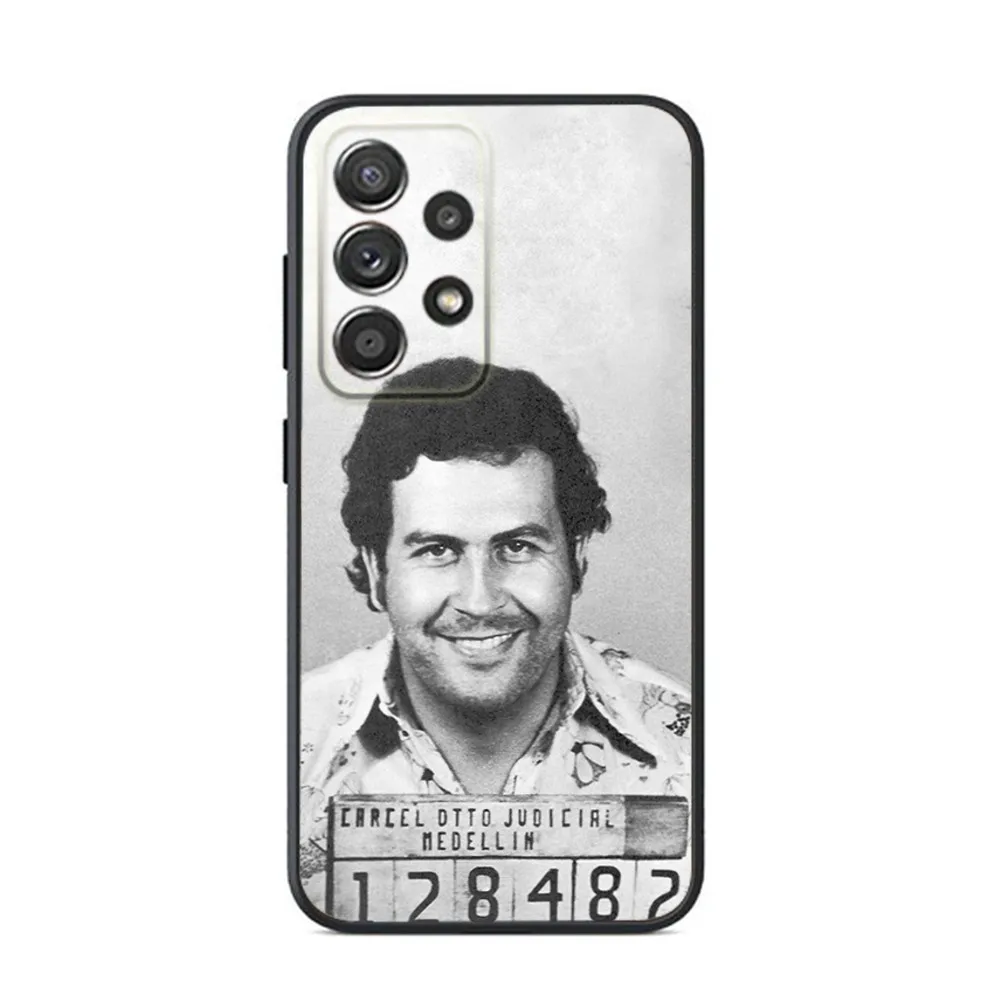 Pablo Escobar Phone Case For Samsung S24,S23,S22,S21,S20,S10,S10E,S9 Plus FE Note 20 Ultra 10,9 Plus Black Case