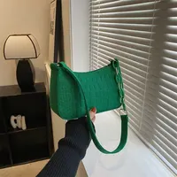 Petit sac carré Yankee sous les bras décontracté, tempérament doux rétro populaire, initié à l'automne, déterminer la mode, 2024 5