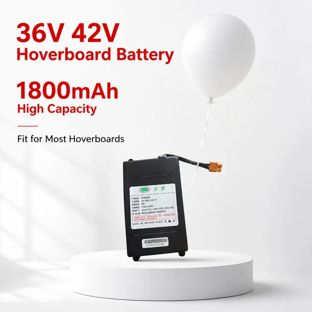 36V 42V 1800mAh Hoverboard Battery High Capacity Replacement Li-ion for 6.5-10