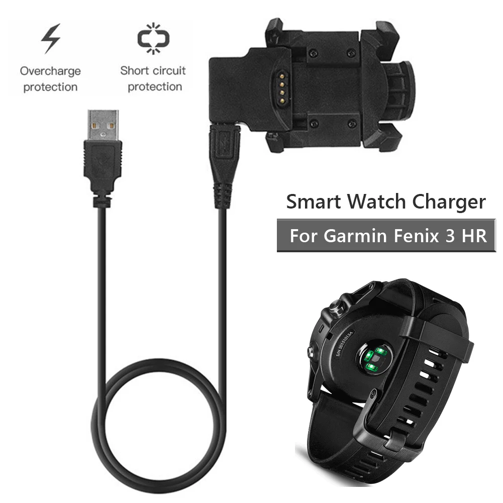 

Зарядное устройство-клипса для смарт-часов Garmin Fenix 3/Fenix 3 HR, док-станция для зарядки спортивных часов, адаптер питания, кабель-подставка
