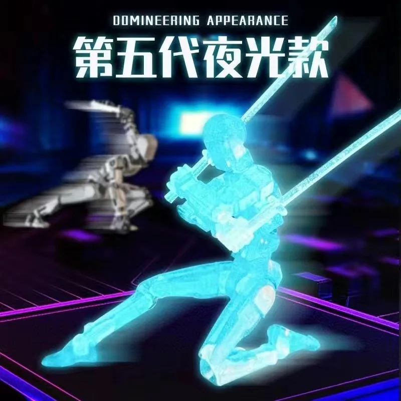 Bloc de construction créatif 3D qui brille dans le noir, corps complet, multi-articulaires, accessoires de figurines mobiles, soulagement du Stress, cadeau pour garçon