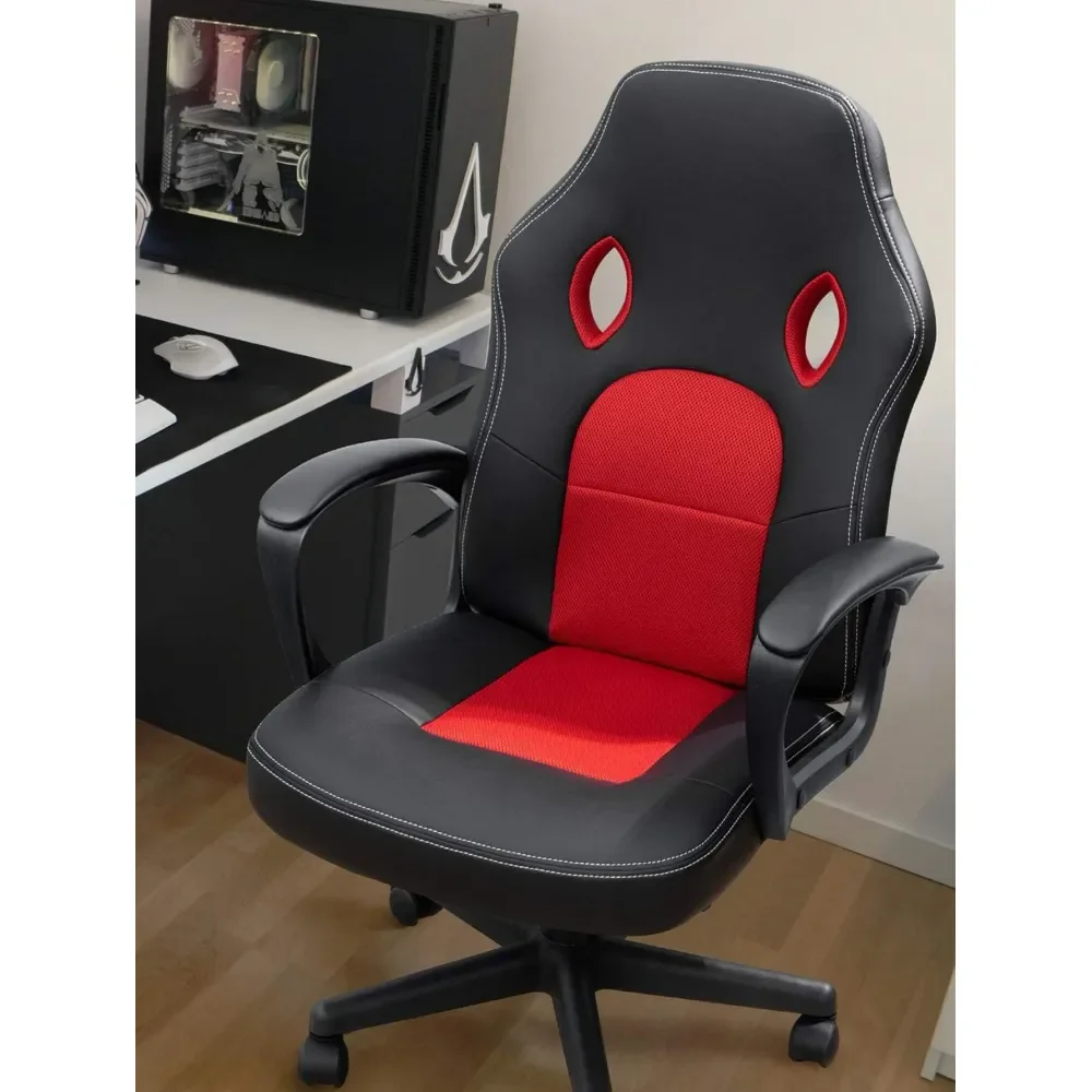 

Office Chair Leather Chair Ergonomic Adjustable Gaming Chair Computer Chair Racing Style Swivel Task Chair With Lumbar Support