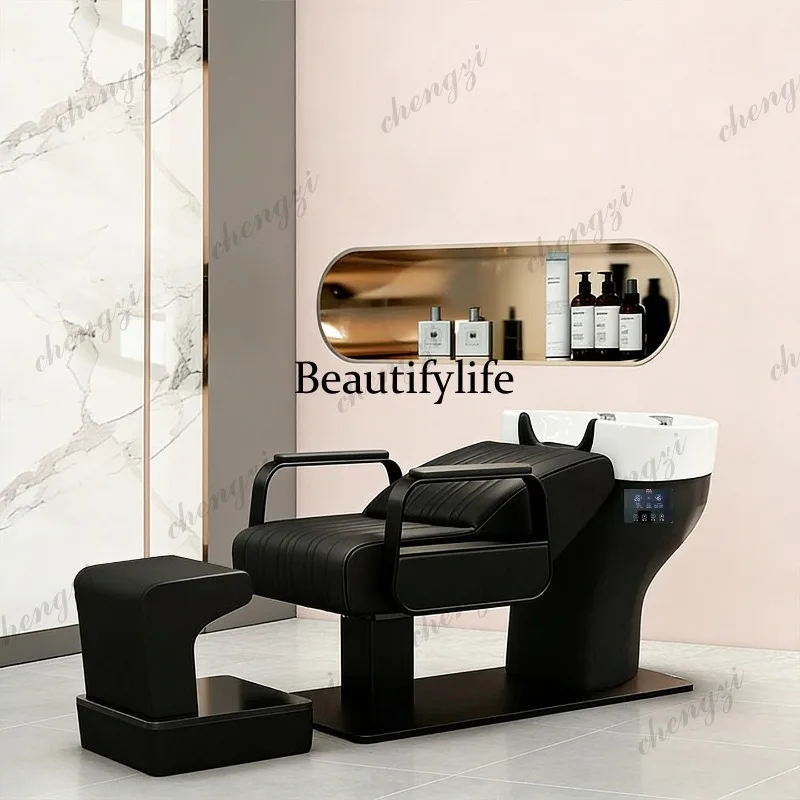 Shampoo bed barber shop special semi-reclining beauty salon quick hot high-end flushing bed