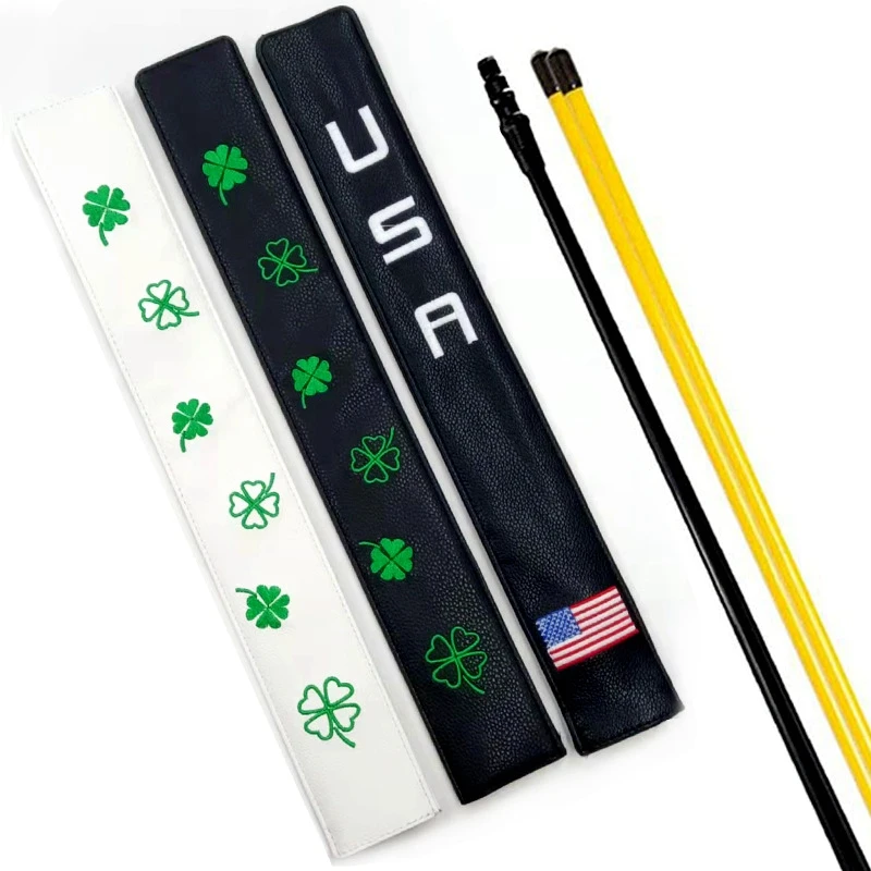 PU Leather Golf Indicator Rod Cover, Directional Practice, Baseball Rod, Protective Cap Cover, Lucky Straw, 1Pc