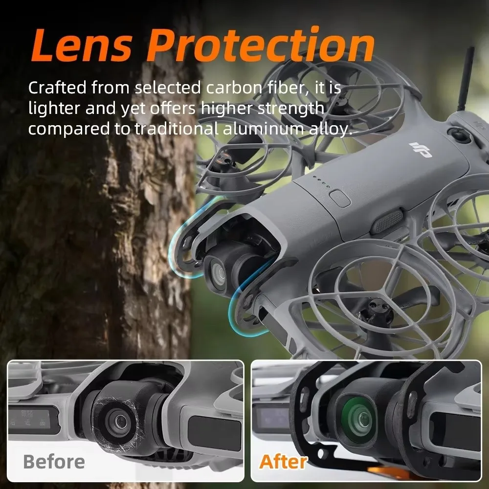 

Anti-Collision Gimbal Bumper Carbon Fiber Lightweight Gimbal Lens Protective Bar Shockproof Lens Guard for DJI NEO 2