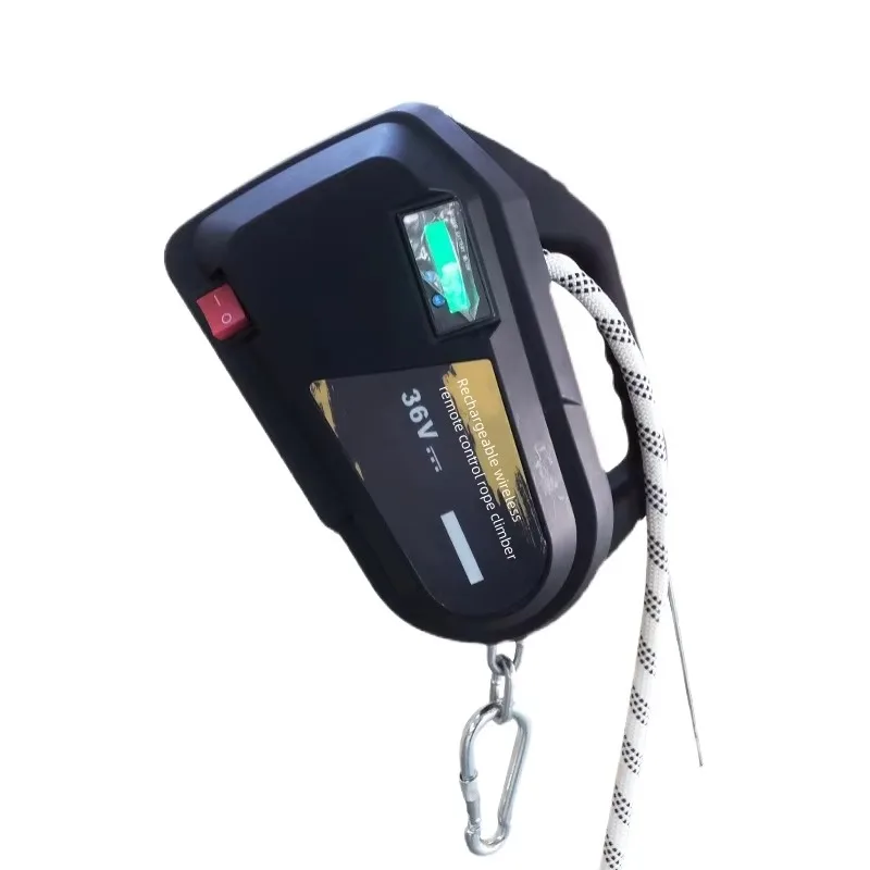 Ascender 36v Lithium Battery Powered Electric Building Rope Climbing 300kg Capacity For Drywall Panel Hoisting Cable Sling For