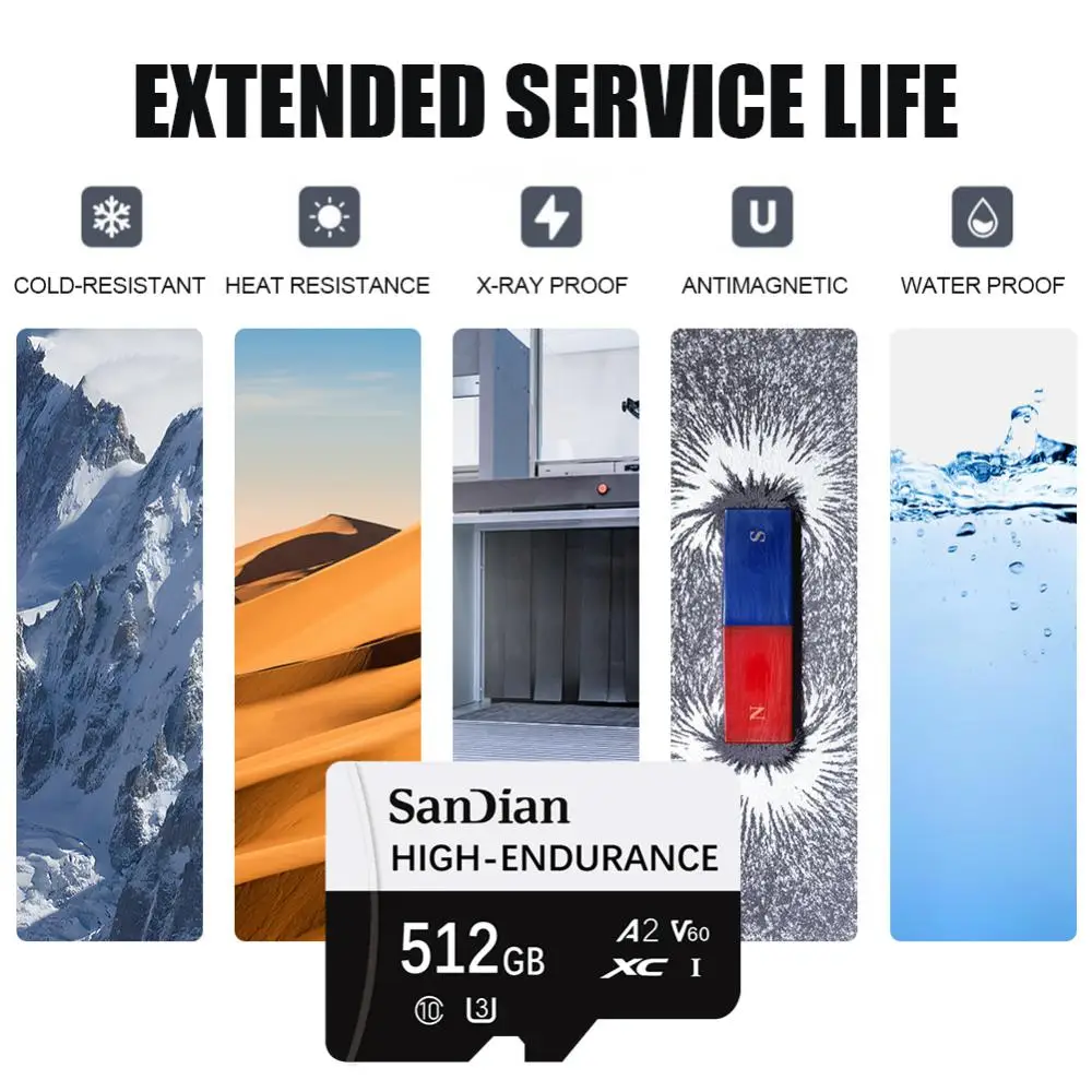 Original Memory Card 128GB Class 10 V60 TF Card 1TB Mini SD Card 512GB 256GB A2 U3 Micro Card 2TB High Speed TF Card