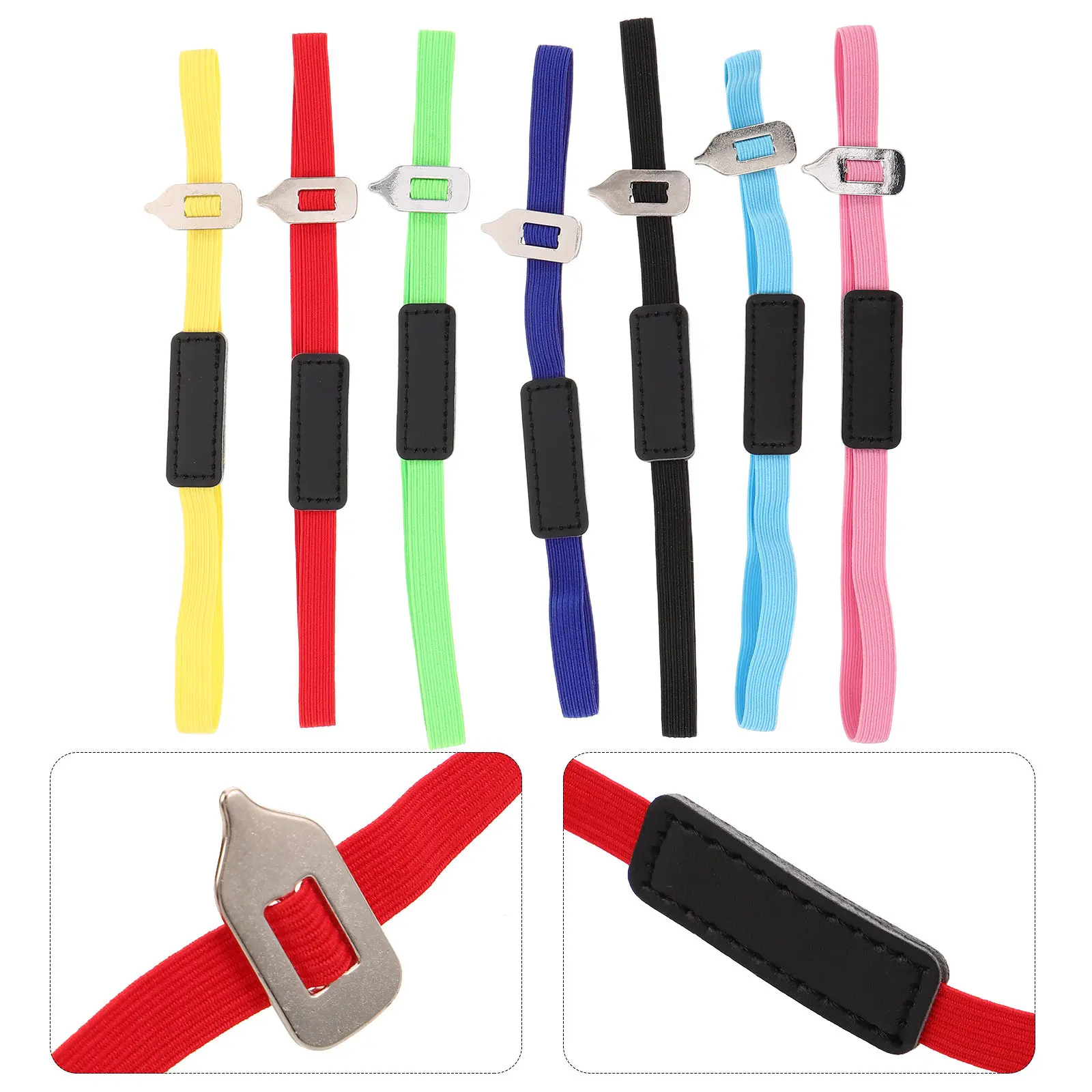 

7Pcs PU Elastic Bookmark Pack Flexible Adjustable Page Holders Vibrant Decorative Bookmarks for Readers Students
