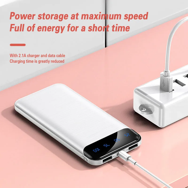 Ranwomen Power Bank 10000mAh Dual Port Fast Charging Portable EXternal Battery Charger Mobile Phone Spare Battery For Huawei