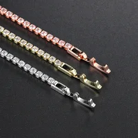 Fashion 2.5mm Zirconia Tennis Bracelet for Women Crystal Charm Designer Tennis Thin Chain Bracelet on Hand Wedding Jewelry KC128 4