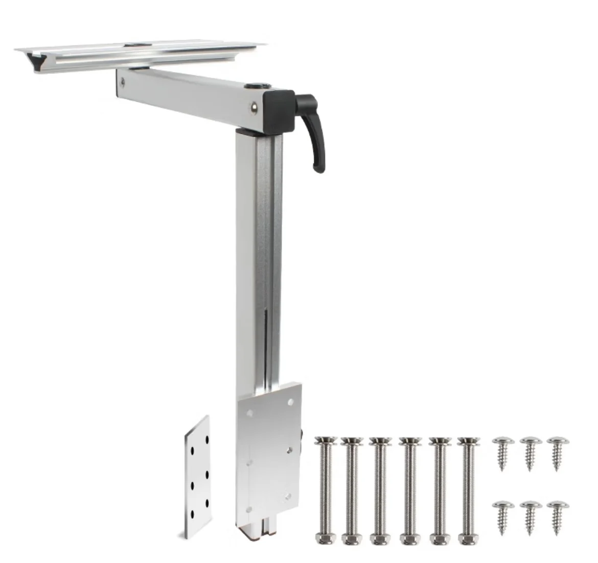 Hot Selling GARBAU Rotating Lifting Table Leg Bracket Hidden Silver Aluminum Alloy for Car RV Yacht Modification Accessories