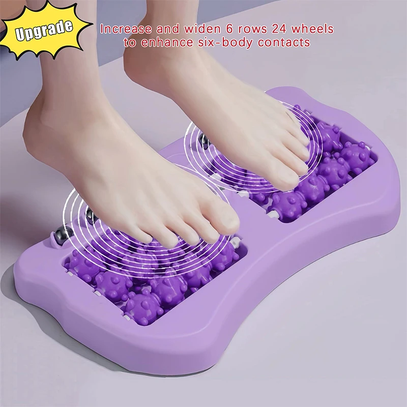 

Roller Foot Massager Multi-Point Massage With Magnetic Beads 6-Row Rollers Stress Relief Pain Health Blood Dredging Relax