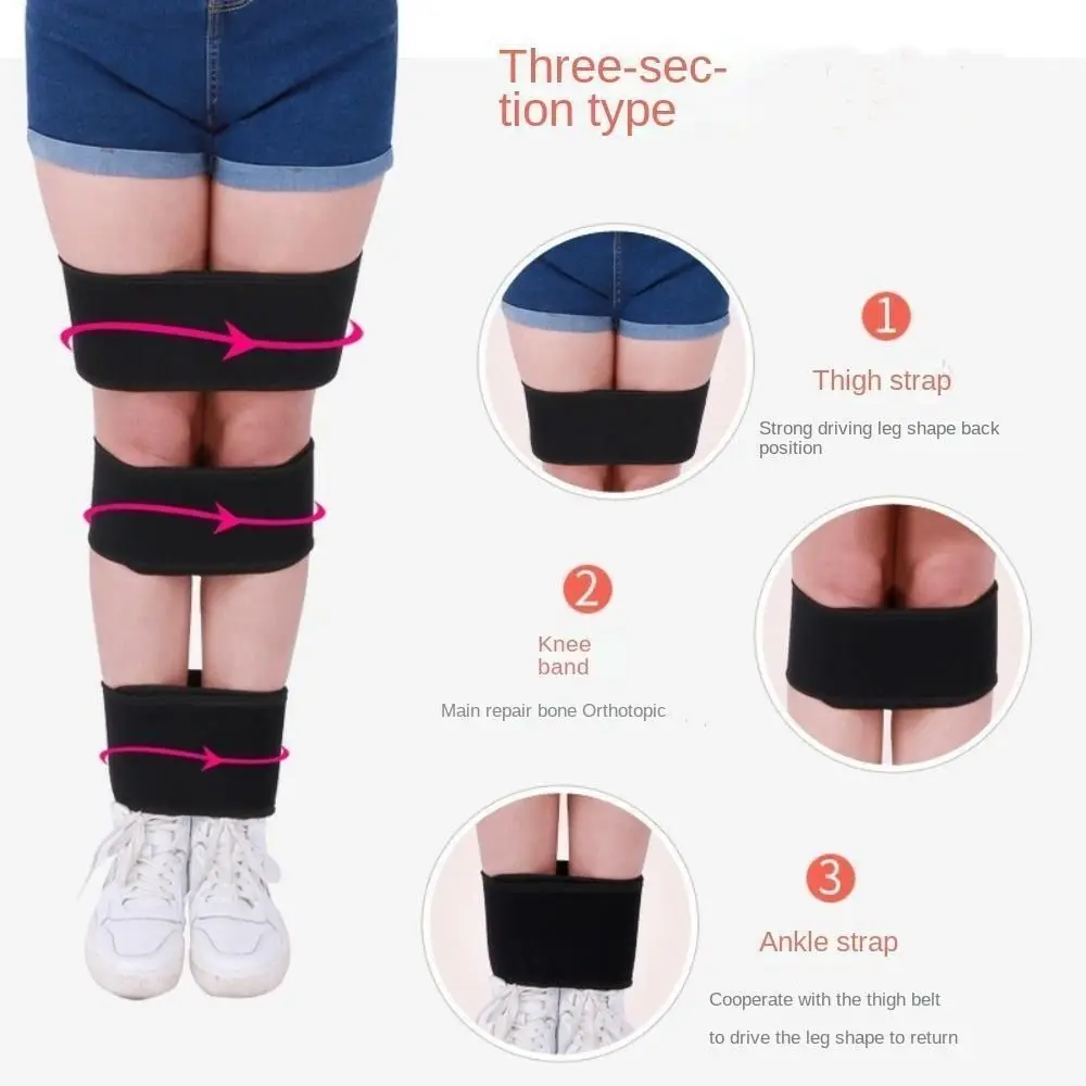 Bandas de corrección de piernas ajustables para adultos, Protector de piernas de tela compuesta, faja para piernas, Corrector de postura