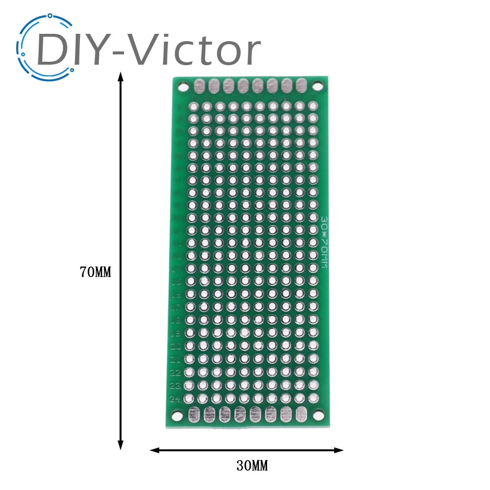 Imagem -03 - Universal Impresso Circuito Pcb Board Protoboard Pcb Kit Breadboard Grupo Protótipo Duplo Lado Faça Você Mesmo 5x7 cm 4x6 cm 3x7 cm 2x8cm Peças 20