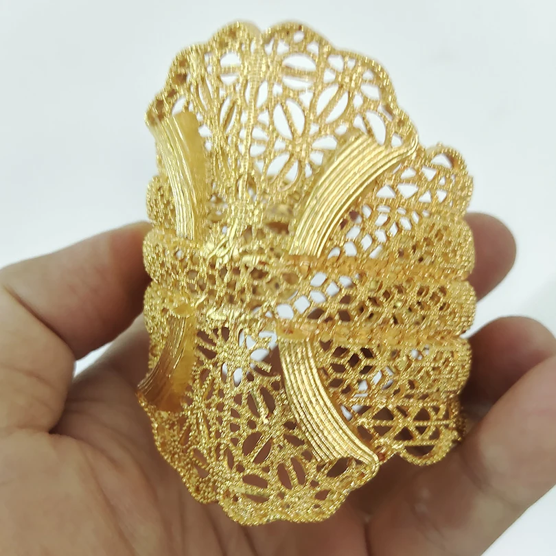 

Fashion Gold Color Bracelets for Women Punk Gold Color Open Mouthed Bangle Set Trendy Women Men Jewelry Gifts Accessories