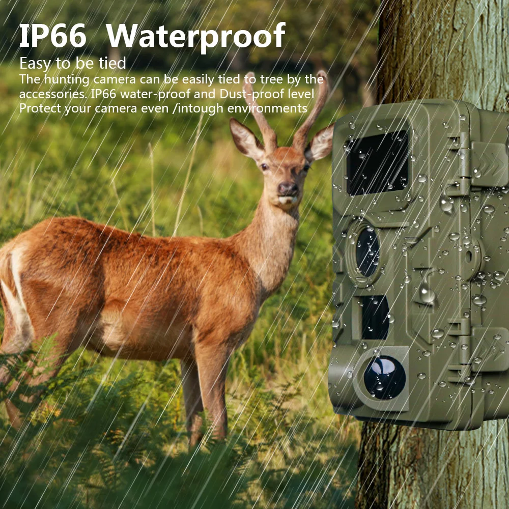 

Trail Camera WiFi 4K 48MP Night Vision IP67 Waterproof 0.5s Trigger Speed for Outdoor Wildlife Detection Monitoring Game Cam