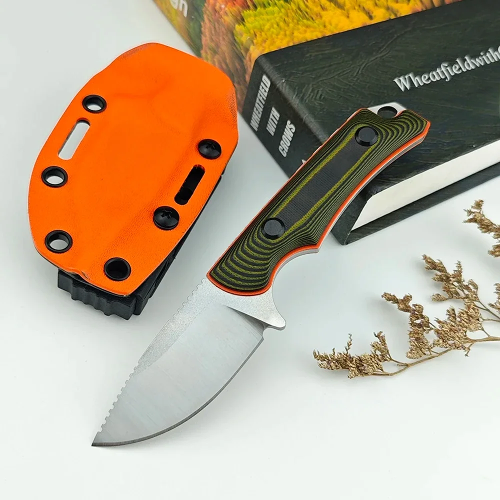 

BM 15017 Sheathed Outdoor Survival Camping Defense High Hardness Steel Fixed Blade Outdoor Survival Cutting Tool Knife Mini Edc