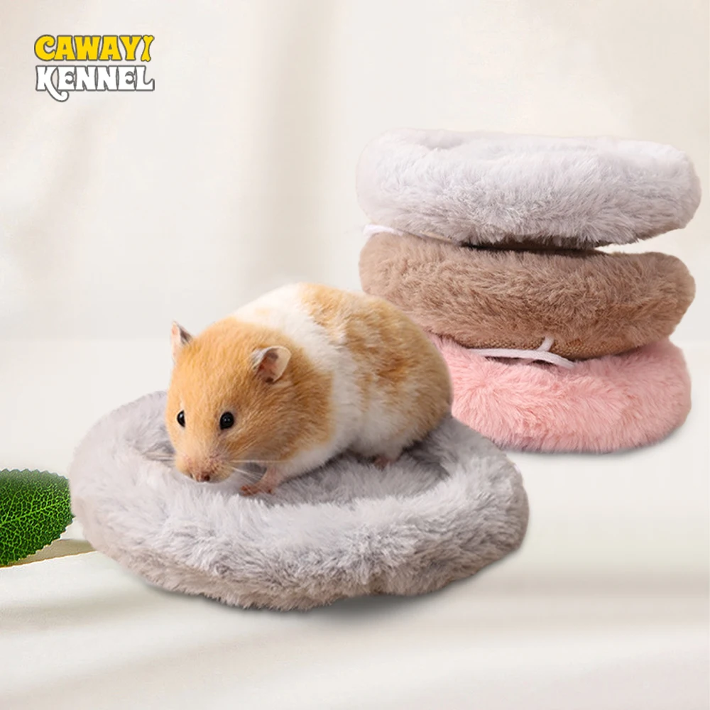 Autumn Winter Round Warm Hamster Nest Mat Bed for Small Animals Hedgehog Squirrel Mice Rats Guinea Pig Cushion Bed Pet Products