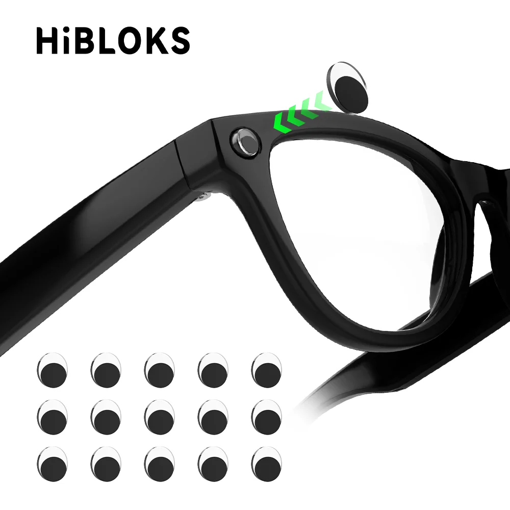 HIBLOKS LED Anti Glare Stickers For Ray-Ban Meta Wayfarer/Skyler/Headliner(Gen 2)/Oakley Meta HSTN Smart Glasses Accessories