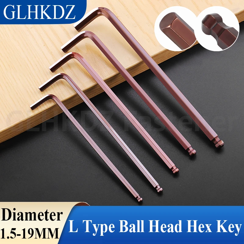 

1.5-19mm L Type Ball Head Hex Key Magnetic L-shaped Ball End Hex Wrench Extended Allen Wrench Flat Ball Hex Spanner Tool