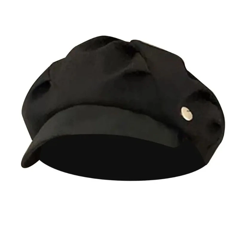 New! High Quality For Women Men Fashion Layered Octagonal Hat Breathable Solid Color Newsboy Hats Windproof Pleated Berets
