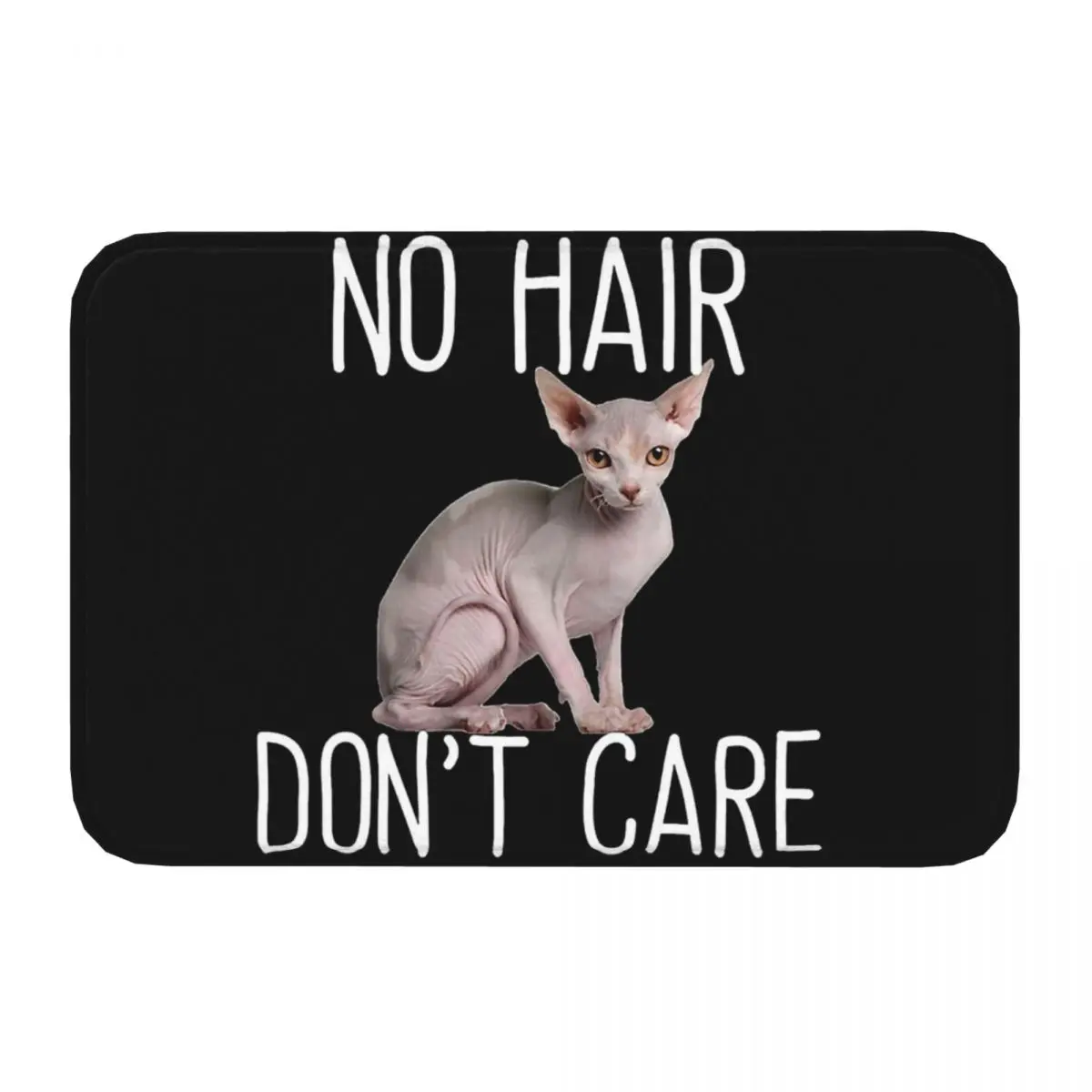 Sphynx Hairless Cat Non-slip Doormat Bath Mat Sphynx Cat No Hair Dont Care Floor Carpet Entrance Door Rug Bedroom Decor